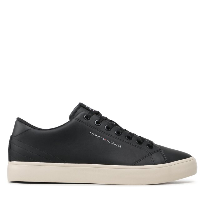 Sneakersy Tommy Hilfiger Th Hi Vulc Core Low Lth - Czarny