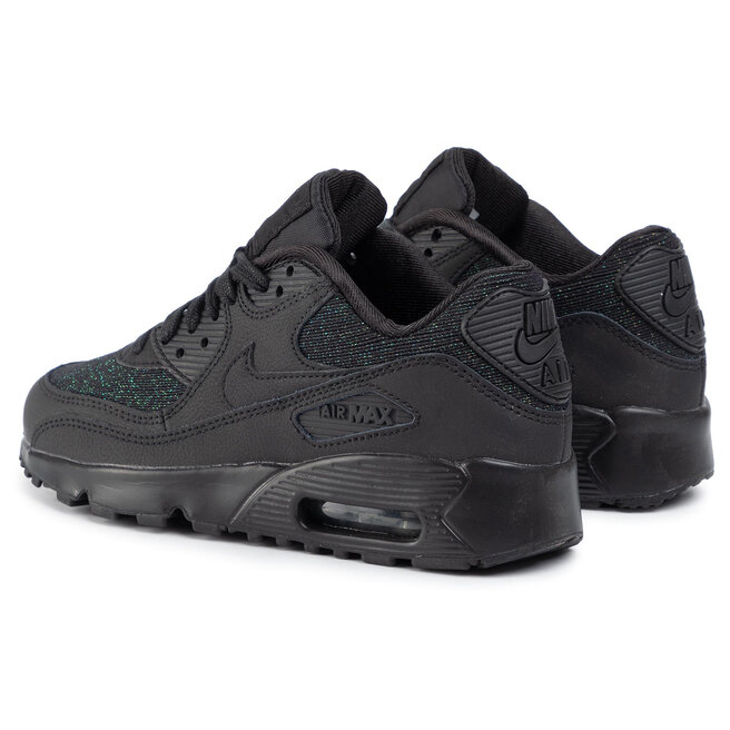 Zapatos Nike Air Max 90 Se Mesh (GS) 880305 002 Black/Black/Anthracite •