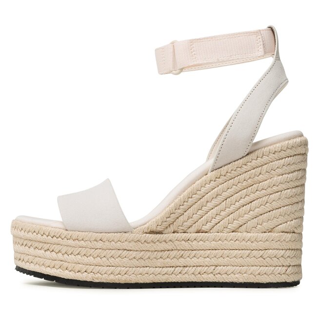 Calvin Klein Jeans Еспадрили Calvin Klein Jeans Wedge Sandal Su Con YW0YW01026 Ancient White YBH