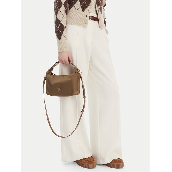 Torebka Tommy Hilfiger Th Go Crossover Nylon AW0AW18164 Brązowy -