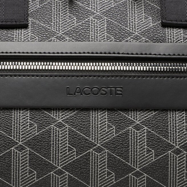 Lacoste Táska Lacoste Boston Bag NU4259LX Monogram Noir Gris H45