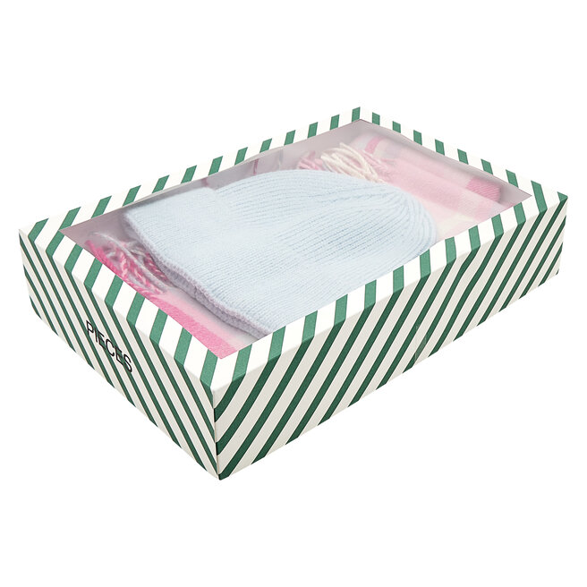 Pieces Sál és sapka szett Pieces Arisma 17130992 Begonia Pink