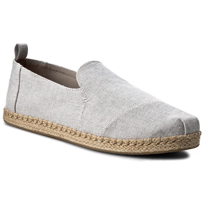 Toms drizzle grey top slub chambray