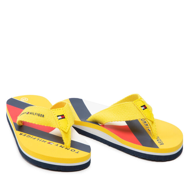 Tommy Hilfiger Σαγιονάρες Tommy Hilfiger Flag Print Flip Flop T3B8-32267-0058 M Yellow 200