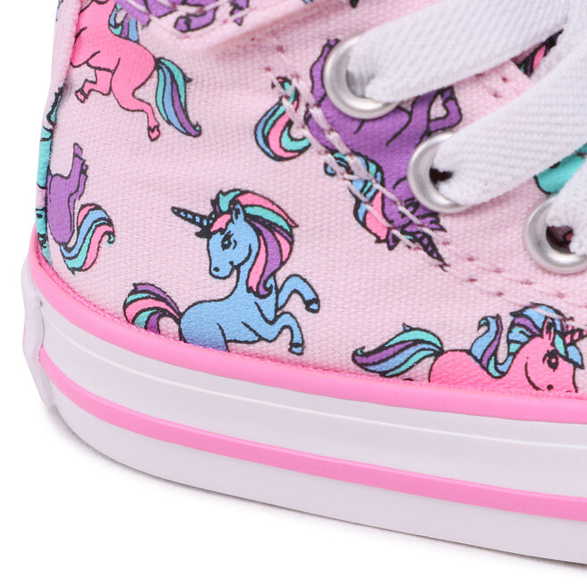 Converse Plátěnky Converse Ctas 1V Hi A01006C Pink Foam/Pink/University Blue