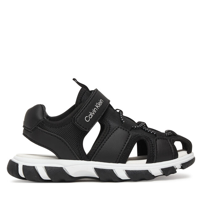 Sandały Calvin Klein Velcro Sandal V1B2-83320-1591 Czarny - chłopięce