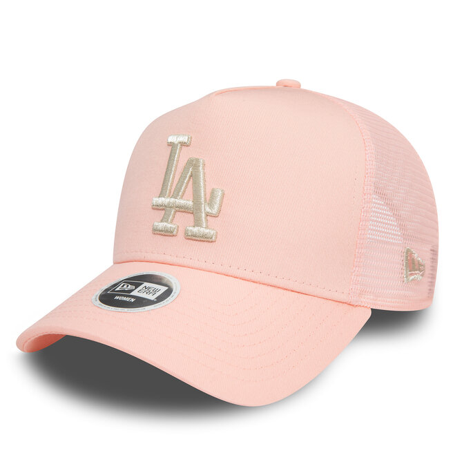 Czapka z daszkiem New Era Wmns Met Trucker La Dodgers - Różowy