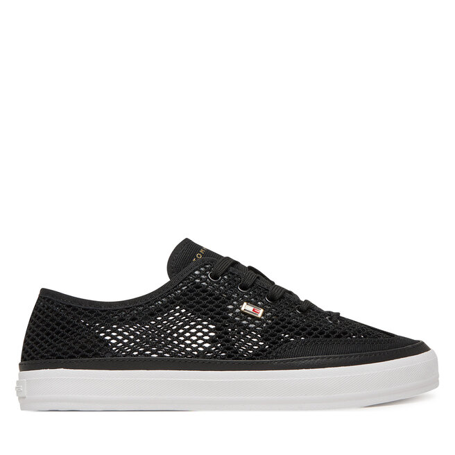 Sneakersy Tommy Hilfiger Th Open Mesh Vulc Sneaker - Czarny