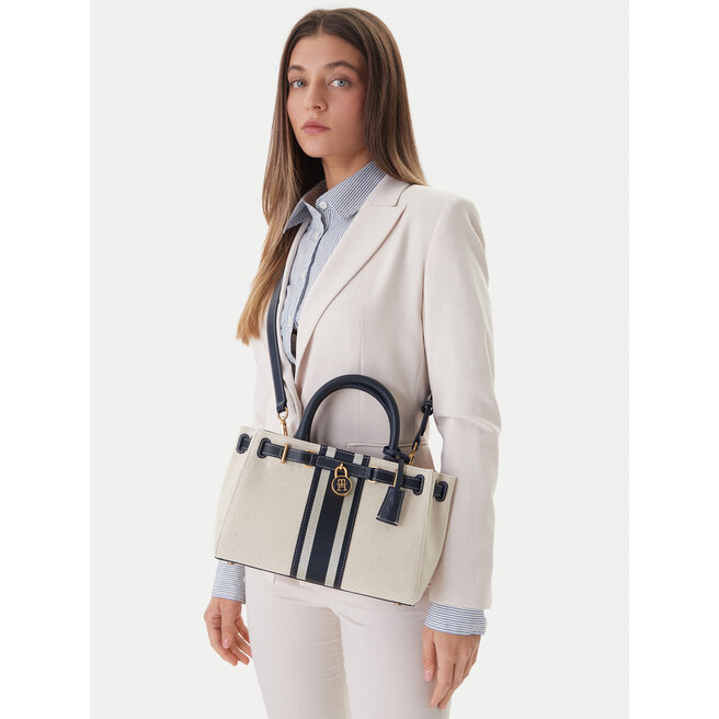 Torebka Tommy Hilfiger American Icon Mini Tote Canvas AW0AW18543 Kolorowy -