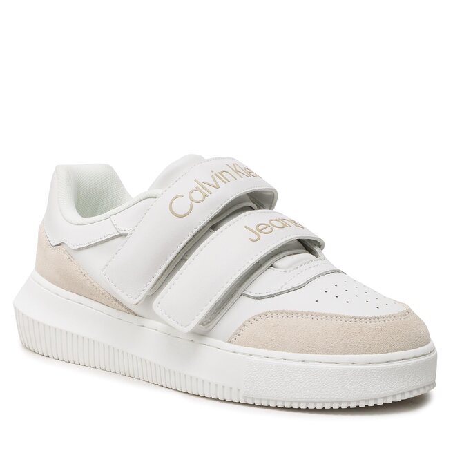 Sneakers Calvin Klein Jeans Chunky Cupsole Lth Velcro YW0YW00879 White/Ivory/Candied Ginger 0K8
