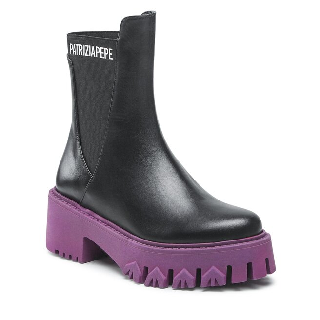 Botine Patrizia Pepe CY9814/L011-X2TS Black/Purple