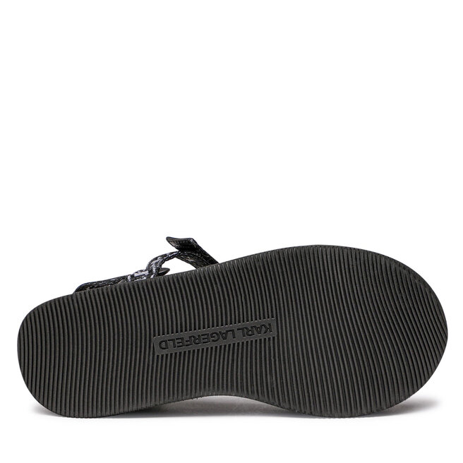 KARL LAGERFELD Sandali KARL LAGERFELD KL81900A Black/White Weave