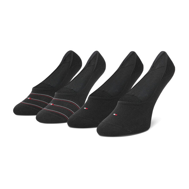 Set de 2 perechi de șosete scurte de damă Tommy Hilfiger 100002819 Black 004