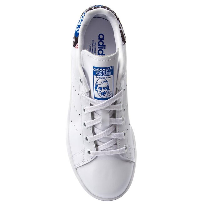 Chaussures adidas Stan Smith CP725 Ftwwht Blue Cblack chaussures