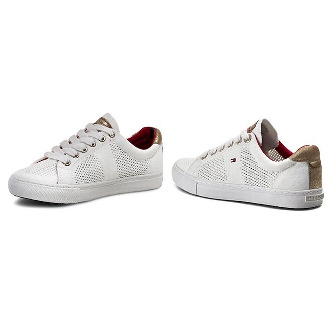 Tommy Hilfiger Félcipő Tommy Hilfiger Vali 2C FW56820828 Snow White/Gold 118