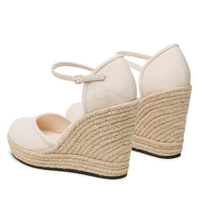 Calvin Klein Jeans Обувки Calvin Klein Jeans Wedge Sandal Close Toe Ess YW0YW01194 Ancient White YBH