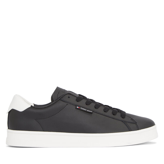 Sneakersy Tommy Jeans Tjm Leather Low Cupsole - Czarny