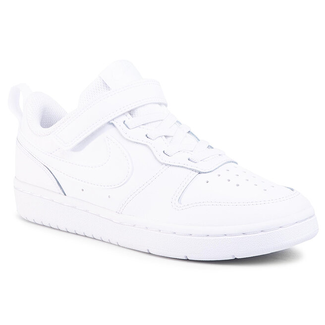 Nike Čevlji Nike Court Borough Low 2 (Psv) BQ5451 100 White/White/White