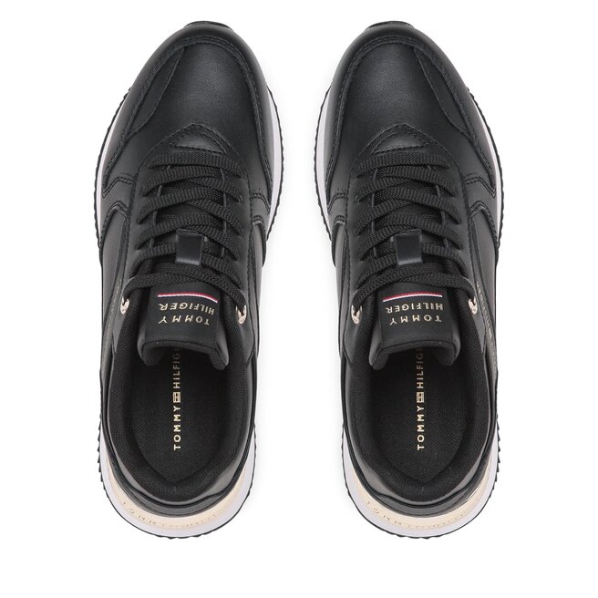 Tommy Hilfiger Sportcipő Tommy Hilfiger Elevated Feminine Leather Runner FW0FW07108 Black BDS