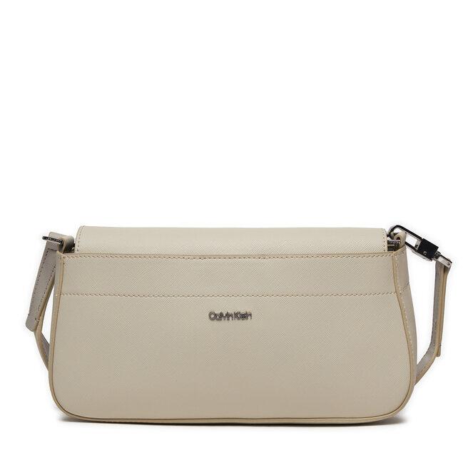 Torebka Calvin Klein Business Shoulder Bag_Saffiano - Écru
