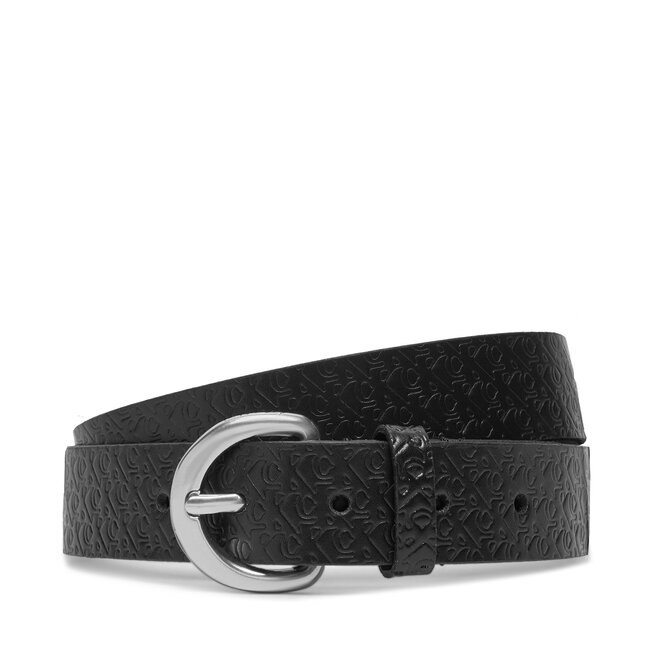Pasek Damski Calvin Klein Classic Buckle Aop 30Mm - Czarny