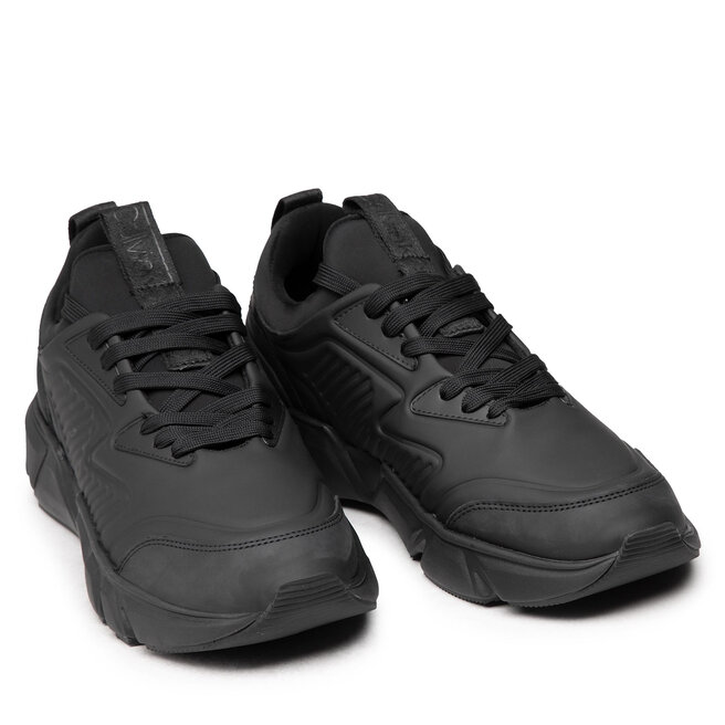 Calvin Klein Сникърси Calvin Klein Low Lace Up Lth HM0HM00317 Triple Black 0GJ