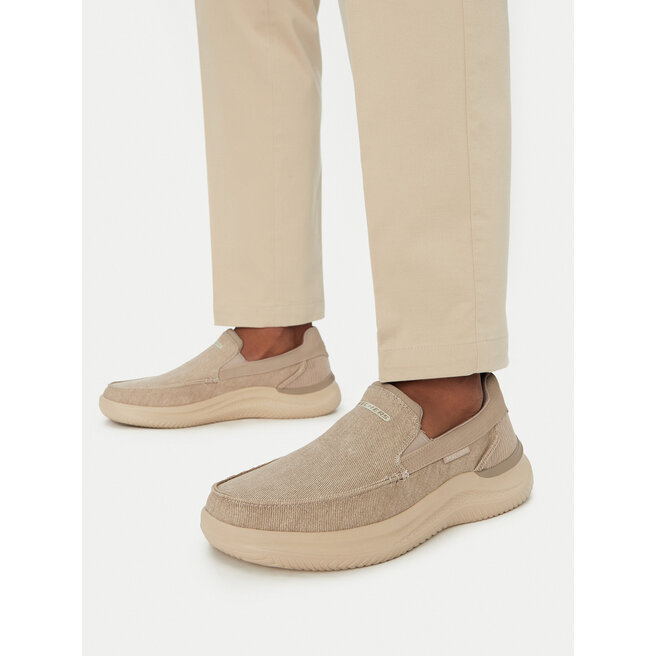 Półbuty Skechers Relaxed Fit: Hasting - Fielden 205066/TPE Beżowy - męskie