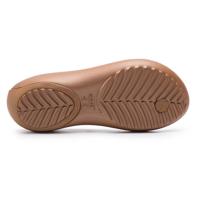 Sandały Crocs Serena Flip W 205468 Bronze/Bronze | eobuwie.com.pl