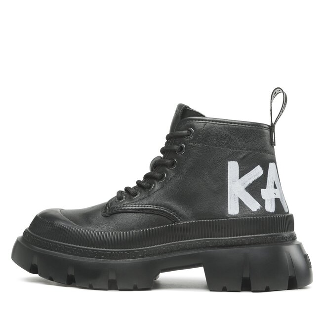 KARL LAGERFELD Polokozačky KARL LAGERFELD KL43520 Black Lthr/Mono
