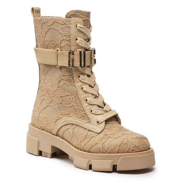 Guess Polokozačky Guess Madox4 FL5MX4 LAC10 BEIGE
