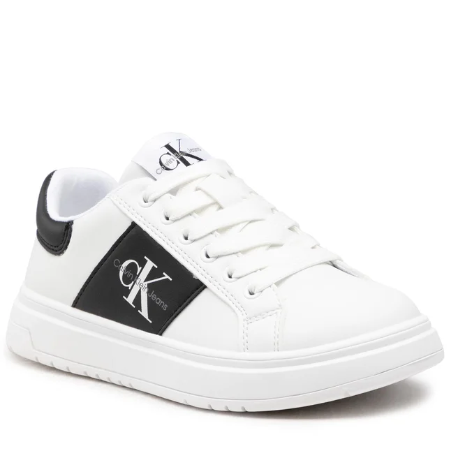 Sneakers Calvin Klein Jeans Low Cut Lace-Up V3X9-80338-1355 M White/Black X002
