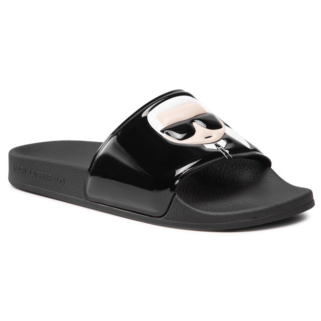 Șlapi KARL LAGERFELD KL80906 Black Rubber Black imagine noua