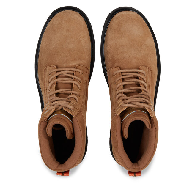 Calvin Klein Jeans Ghete Calvin Klein Jeans Eva Mid Laceup Boot Suede YM0YM00802 Monks Rob/Black/Orange Pop 0HD