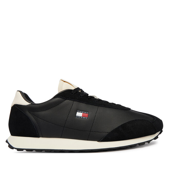 Sneakersy Tommy Jeans Tjm Retro Runner Archive Mix Mat EM0EM01763 Czarny - męskie