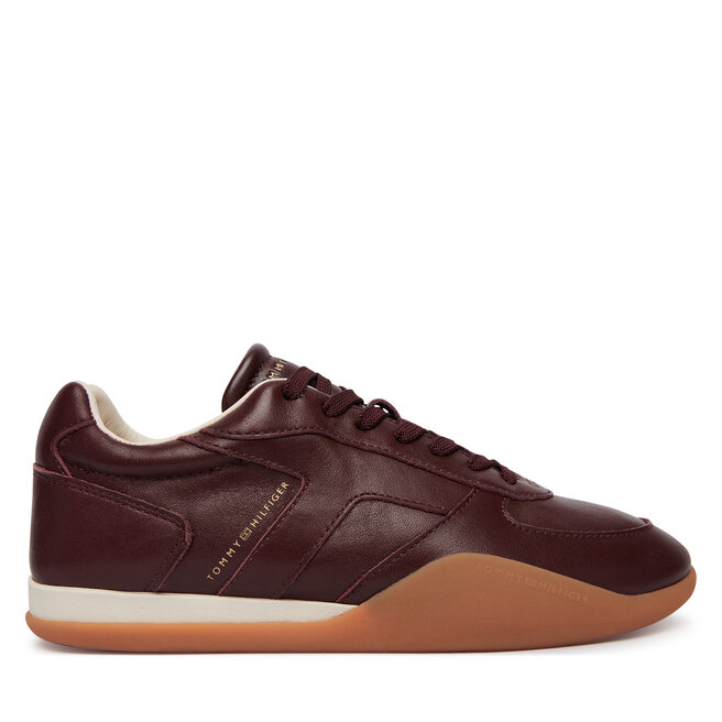Sneakersy Tommy Hilfiger Th Vintage Low Runner Leather FW0FW09485 Brązowy
