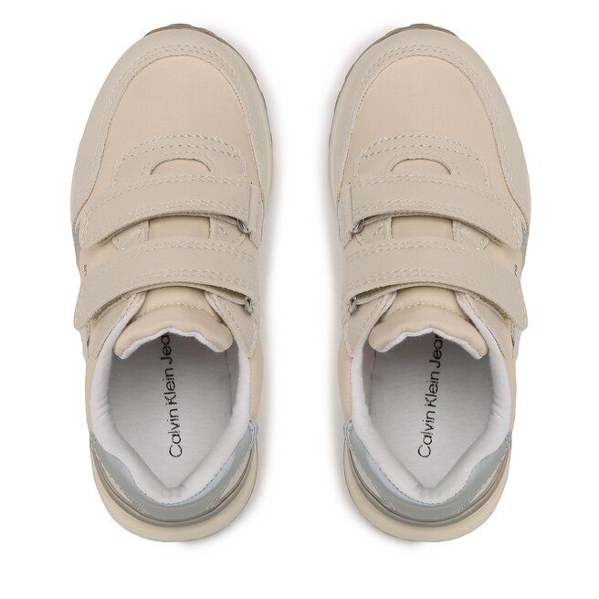 Calvin Klein Jeans Сникърси Calvin Klein Jeans Low Cut Velcro Sneaker V1B9-80574-1587 S Beige 500