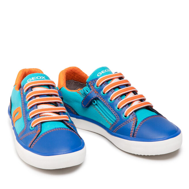 Geox Сникърси Geox J Gisli B. D J155CD 010FE C0573 S Lt Blue/Orange