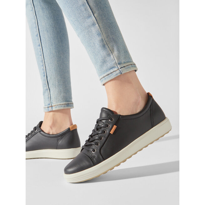 Sneakersy ECCO Soft 7 Ladies 43000301001 Czarny - kobiece