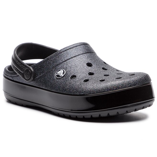 Pantoletten Crocs Crocband Glitter Clog 205419 Black eschuhe