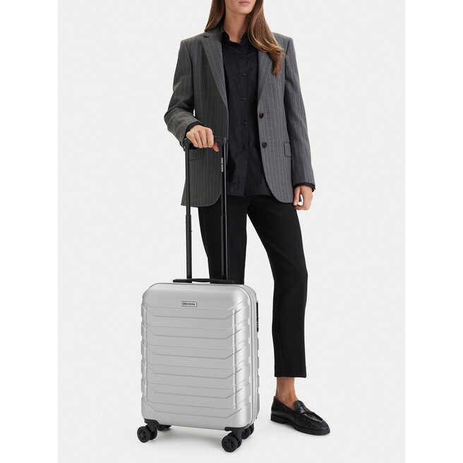 Walizka kabinowa GINO ROSSI CEO-GIN-S-003-05-SILVER Srebrny -