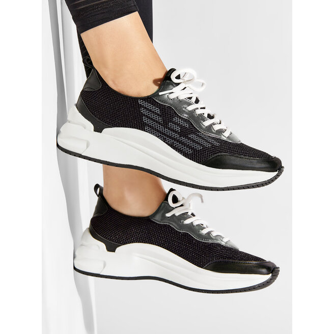 Sneakersy Emporio Armani X3X156 XN276 A097 Czarny - kobiece
