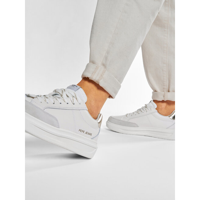 Laisvalaikio batai Pepe Jeans Abbey Top PLS31052 Factory White 801 •  Www.eavalyne.lt