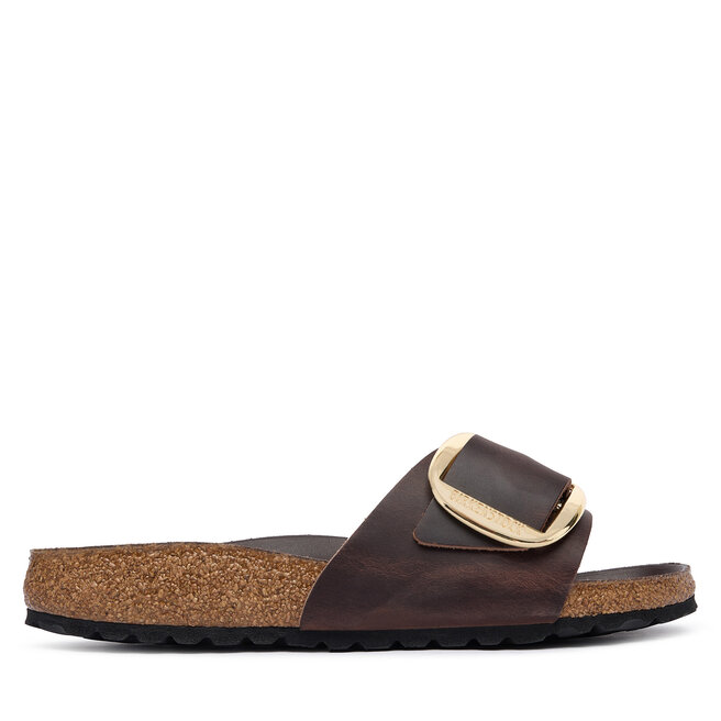 Klapki Birkenstock Madrid Big Buckle 1032914 Brązowy ciemny -