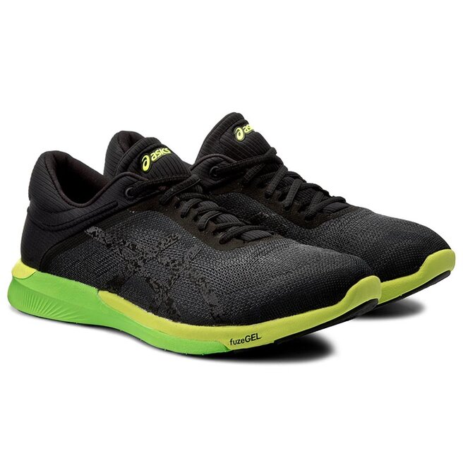 Buty Asics FuzeX Rush T718N Carbon Black Safety Yellow 9790