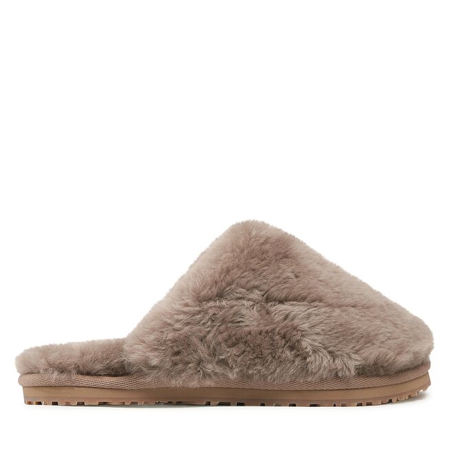 Kapcie Mou Closed Toe Sheepskin Fur Slippper - Beżowy