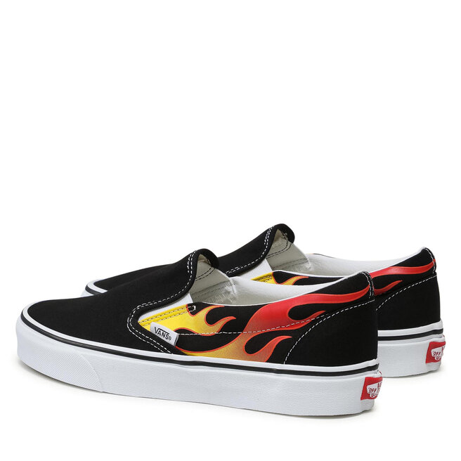 Vans Sneakers aus Stoff Vans Classic Slip-On VN0A38F7PHN1 (Flame) Black/Black/Tr Wht