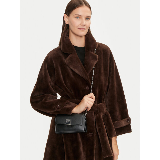 Torebka Calvin Klein Ck Plaque Sm Crossbody W/Chain K60K612785 Czarny -