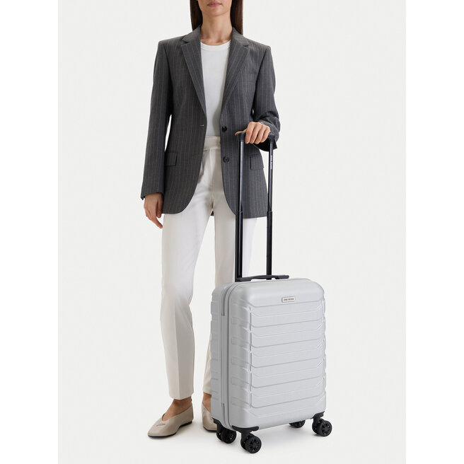 Walizka kabinowa GINO ROSSI CEO-GIN-S-003-05-SILVER2 Srebrny -