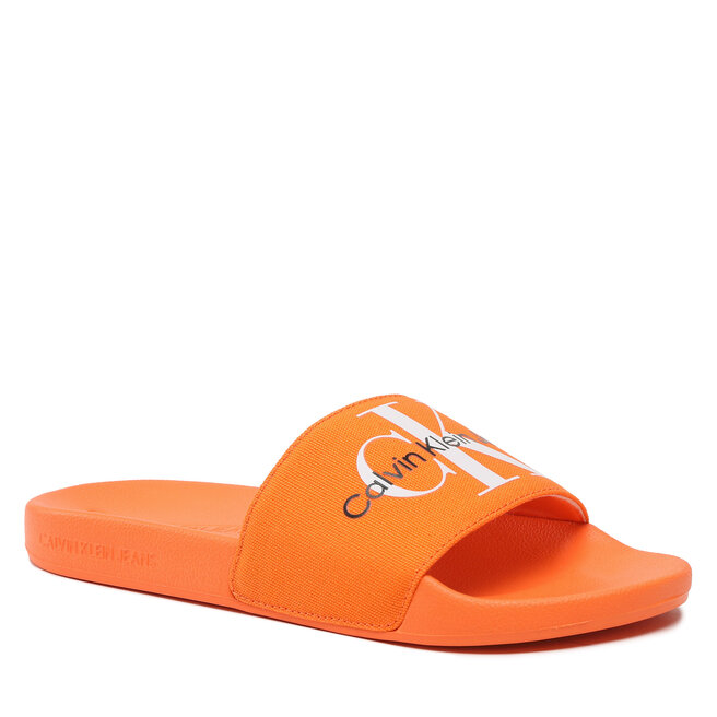 Șlapi Calvin Klein Jeans Slide Monogram Co YM0YM00061 Firecracker 0JG 0JG imagine noua