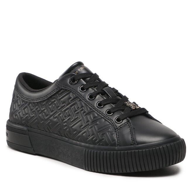 Sneakers Tommy Hilfiger Th Monogram Leather Sneaker FW0FW06858 Black BDS